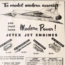 1974 Jetex Jet Engines Airplane Model Supply Advertisement Aviation Kits... - $19.99