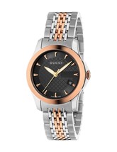 Gucci YA126512 Black Dial Stainless Steel Strap Ladies Watch - £478.81 GBP