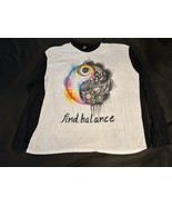 American Apparel Yin Yang Mandala Long Sleeve Tee - Men&#39;s 2XL - Cool Gra... - $32.61 CAD