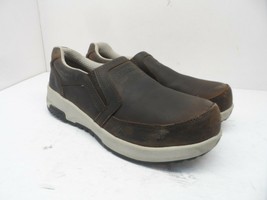 DAKOTA Boy&#39;s Slip-On Quad Stance Steel Toe Comp. Plate Shoes Brown Size 6M - £39.86 GBP