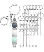 Tondiamo 12 Pcs Beadable Keychains Bars Bulk Blank Beaded Metal Keychain... - $555.83 MXN