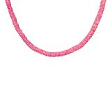 Surfer Style Pink Heishi Bead Boho Necklace Handmade Beach Vibes Jewelry - $28.30
