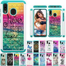 For Samsung A20 A30 A50 S Bling Glitter Shockproof Rugged Hybrid Hard Case Cover - £36.85 GBP