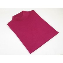 Merinos Wool Sweater PRINCELY Made in Turkey Soft Knits Mock 1011-00 Fuchsia image 2