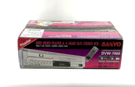 Sanyo DVW-7000-DVD - VCR Combo 4 Head Hi-Fi VHS Recorder Tested Works w/ Remote - $519.75
