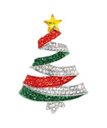 Christmas Tress Pin Lapel Collar Pin Corsage Brooch Women Men Jewelry Gi... - £8.30 GBP