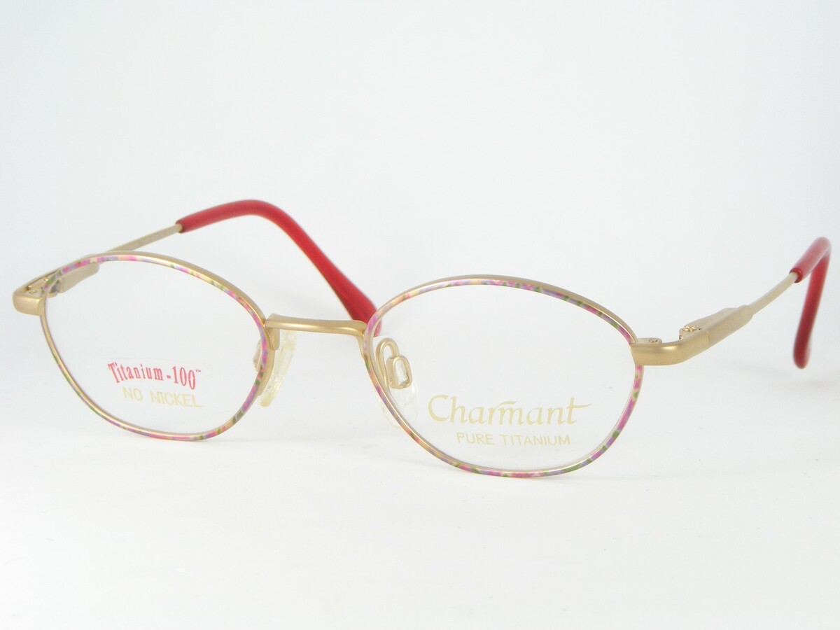 Charmant Pure Titan CH8089 Pm Blass Gold / Andere Brille Kein Nickel 42-... - $66.08