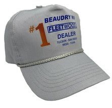 Vintage Beaudry RV Hat Cap Snap Back Gray Rope #1 Fleetwood Dealer One Size - £15.79 GBP