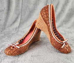 Poetic Licence London Shoes Womens Size 8.5 Orange Wonder About Woven We... - £34.04 GBP