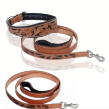 Shwaan Hundehalsband aus echtem Leder, gepolstertes Handwerkzeug mit... - £34.00 GBP