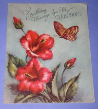 Rust Craft Birthday Greeting Card Vintage 1949 For My Husband Scrapbooking - £11.87 GBP