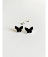 Onyx Butterfly Earrings in Silver - $45.00