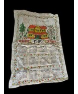 Vintage Tea Towel 1986 Calendar Linen Retro Kitchen House Bless This Home - £14.56 GBP