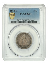 1860-S 25C PCGS G04 - £1,158.66 GBP