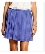 NWT Banana Republic Women’s Blue Printed Pleated Mini Skirt Size XXS/Petite - $29.69