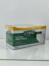 Curad Alcohol Topical Prep Pads 2x400 (800) Count Isopropyl Medical Wipes - £12.11 GBP