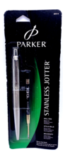 Parker Stainless Jotter Pen NEW NOS Vintage Sealed Pen &amp; Gel Refill 58414 - $37.22