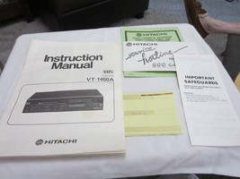 Hitachi VT-1450A VHS Instruction Manual & Inserts - £10.08 GBP