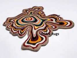 Rugs Illusion Pattern, Irregular shaped Hand-Tufted 100% Pure Wool Handmade Area - $31,159.00