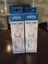 Dr. Brown&#39;s Options + Anti-Colic Baby Bottle - 4oz LOT OF 2 Level 1 Narrow  - $12.77