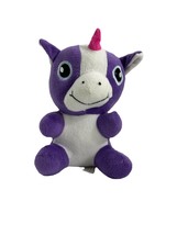 A&A Global Purple White Unicorn Plush Pink Horn 4.5" Tall Stuffed Animal Toy - £9.49 GBP