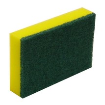 Sponge Scourer Green And Yellow 15cm x 10cm 5 Pack (Anti-Bacterial) - $3.88
