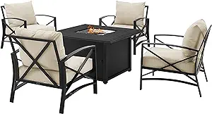 Crosley Furniture KO60035BZ-OL Kaplan Outdoor Metal 5-Piece Seating Set ... - $2,589.99