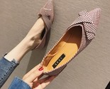Women flats pointed toe bowknot black red extra big size 43 44 45 46 plus small thumb155 crop
