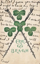 1907 Erin Go Bragh St. Patricks Day Postcard Embossed Clover T19 - £4.10 GBP