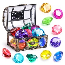 Diving Gem Pool Toy 10Pcs Big Colorful Diamond Diving Toy With Treasure ... - £15.14 GBP
