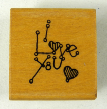 I LoveYou Valentine&#39;s Day Rubber Stamp Greeting Card Expression DOTS C17... - £1.99 GBP