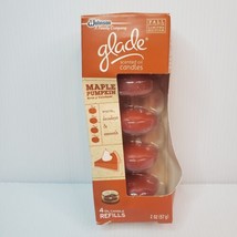 Glade Scented Oil Candle Refills 4 Candle Pack Maple Pumpkin Fall Limited Ed New - £16.26 GBP