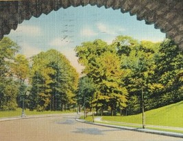 c1930 Gordon Park Beauty Spot Cleveland Ohio Linen Postcard Arch Roadway... - £13.59 GBP