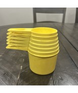 Vintage Tupperware Measuring Cups Set Of 6 Yellow Stacking 1/4 - 1 Cup - €12,73 EUR