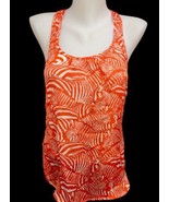 Trina Turk  Top Lala Silk Orange And White Zebra Animal Print Razor Back... - £14.52 GBP