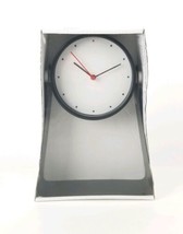 IKEA GNISSLA Table Clock 5" Black 10" Tall Stand Battery Operated New - $30.43