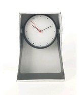 IKEA GNISSLA Table Clock 5&quot; Black 10&quot; Tall Stand Battery Operated New - £24.38 GBP
