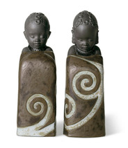 Lladro 01012502 Salt &amp; Pepper Shakers Pulse of Africa New - £179.63 GBP