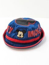 Disney Mickey Mouse Blue Red Kid’s Sun Bucket Hat Toddler Child EUC Ships Free - £9.46 GBP