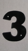 100 - New #3; Black 3.25 inch House Hotel Door Mailbox Multi-use Plastic Numbers - £75.25 GBP