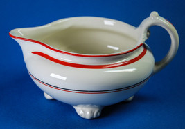 Homer Laughlin Nautilus 10-oz Creamer N413 G 48 N 8 Red Bands No Trim - $9.00