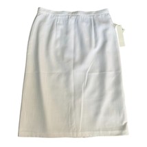 NEW Sag Harbor Skirt Size 8 Medium White Pencil Straight Polyester Rayon... - $16.19