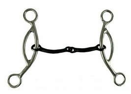 Western Saddle Horse 5&quot; Sweet Iron Mouth Lifter Gag Snaffle Bit - £19.42 GBP