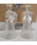 Vintage Avon Glowing Angel Crystal Candlesticks 1992 SET OF 2 WITH BOX 2... - $12.22