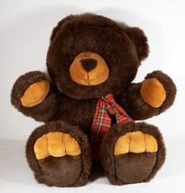 JC Penny Plush Bear With Christmas Scarf 23&quot; Tall Big Collection - $19.99