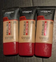 NEW 3-L&#39;oreal Infallible Pro-Matte Foundation #109 Classic Tan X3 - £13.30 GBP