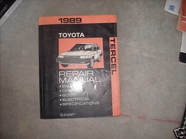 1989 Toyota Tercel Service Shop Repair Manual Factory Oem 89 Factory Book - $23.06