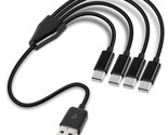 Short Usb C Splitter Cable,4 In 1 Usb 2.0 A Male To 4 Usb C Male Chargin... - $18.99