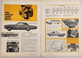 1965 Magazine Photos Ford Thunderbird,Galaxie,Mustang,Falcon &amp; Fairlane Wagon - £13.65 GBP