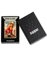 Glamorous Woman Rancher Design, Street Brass Finish   ZIPPO LIGHTER - $28.45